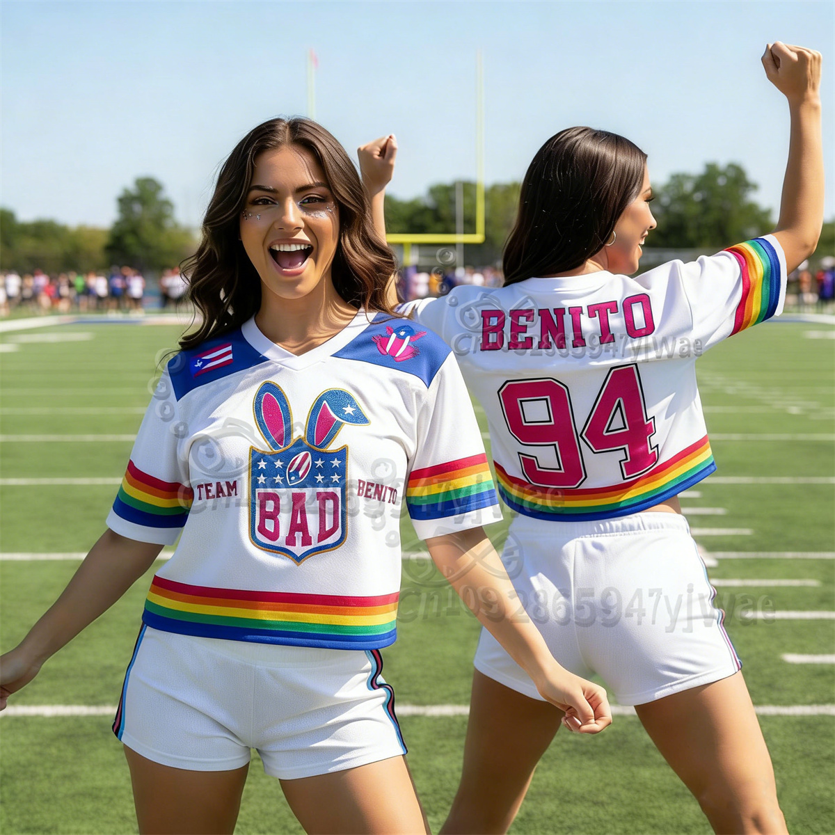 Women'S Fashion Rugby Top - Benito Bowl Rugby Mesh Jersey Puerto