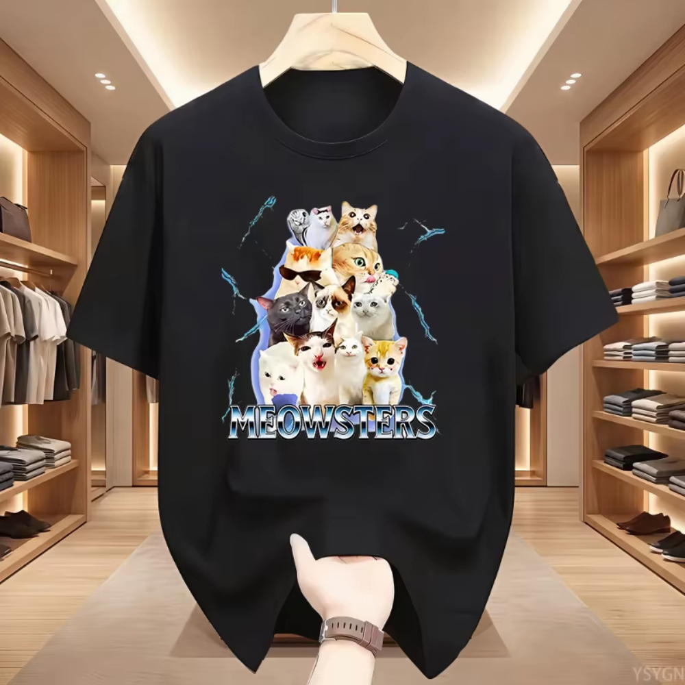 Women'S Fashion In The 90S - Funny Meow Cat Fashion Oversized Hip