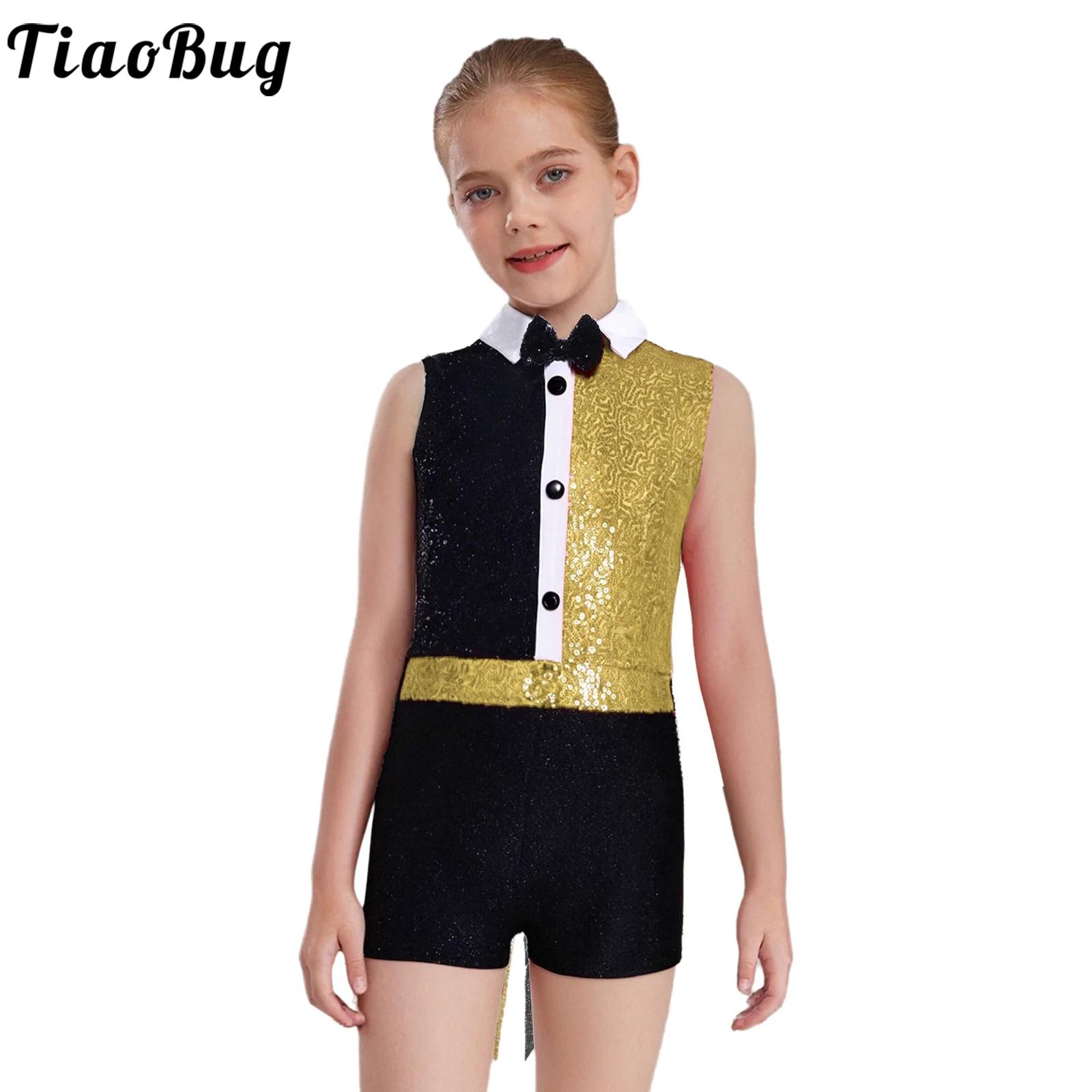 Sleeveless Jumpsuit - Kids Girls Halloween Circus Ringmaster Magician