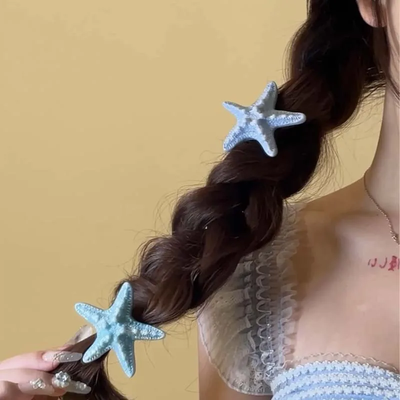 Women Fashion Fun - Creative Multicolor Simulation Shell Starfish Hair