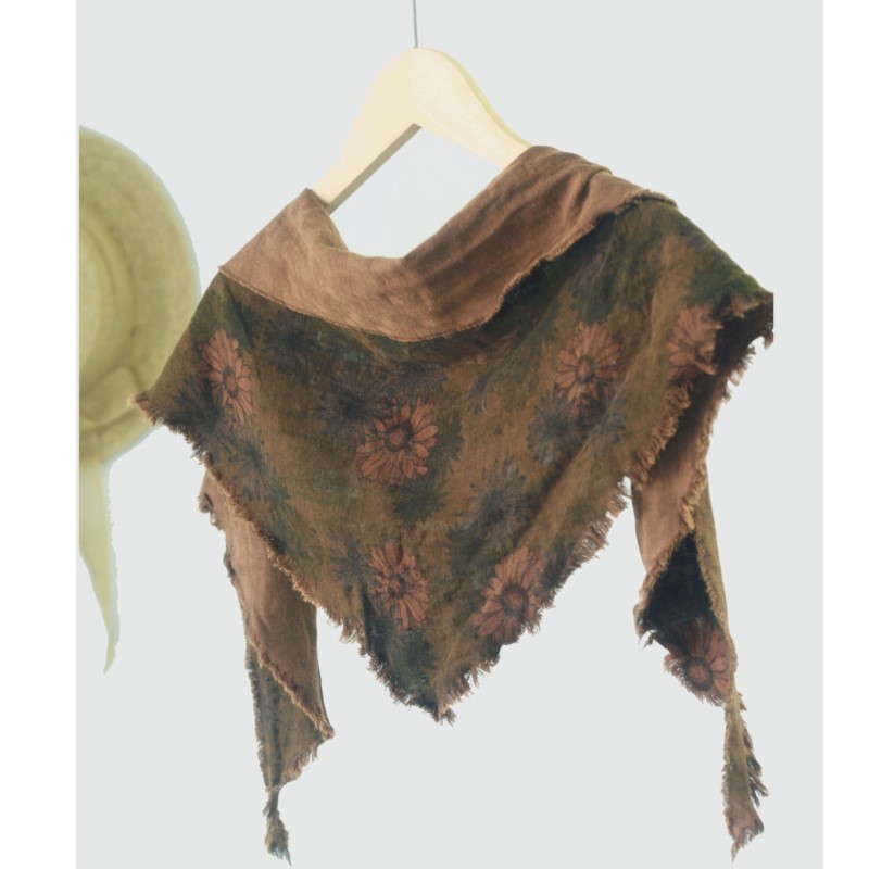 Women Fashion Images - Johnature 2025 New Vintage Flower Reversible