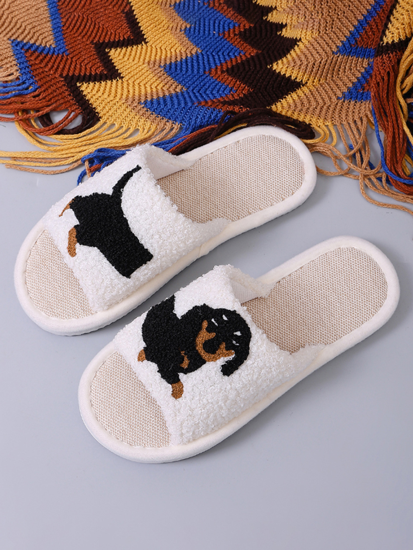 Women Fashion Images - Summer Cute Dachshund Dog Linen Slide