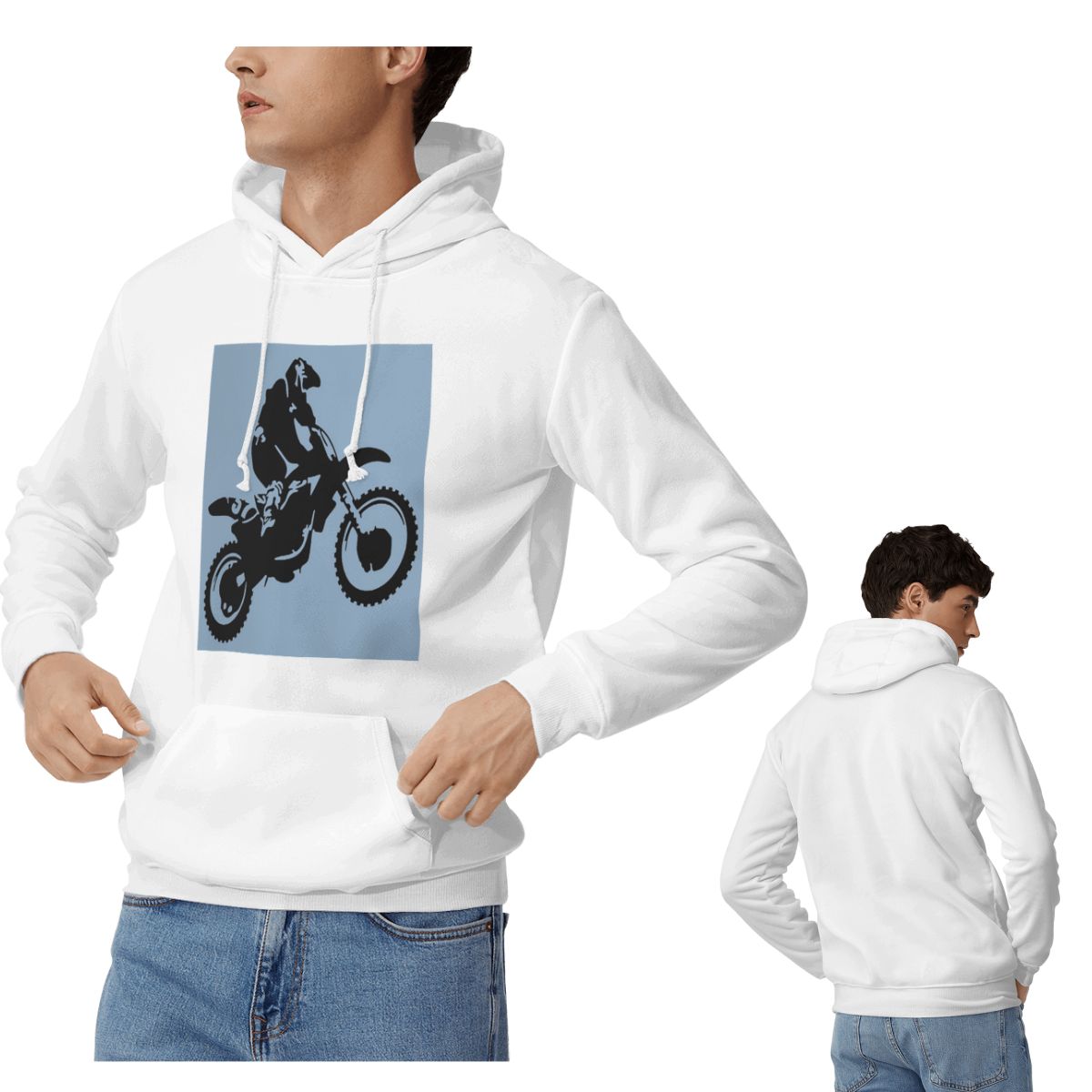 Women Fashion Vector - Moto X Dirt Bike Monotone Vector