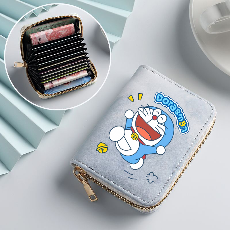 Women Fashion Japan - Doraemon Woman Short Wallet Anime Cartoon