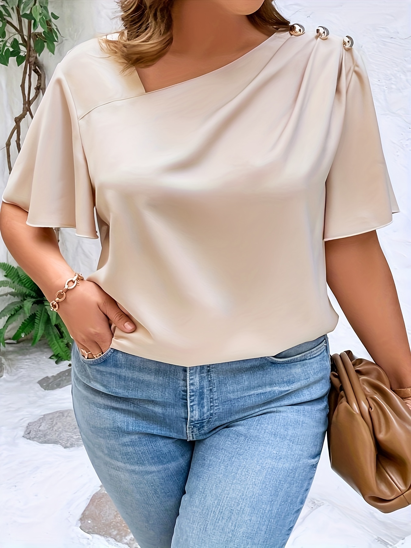 Women'S Fashion Essentials - Plus SizeTemperament Blouse Casual Loose Woman