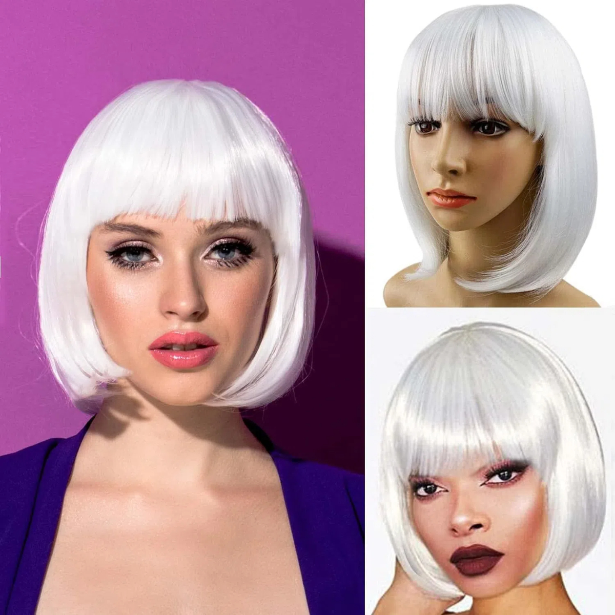 Women Synthetic White Straight - Women Fashion Japan recensione e prezzo