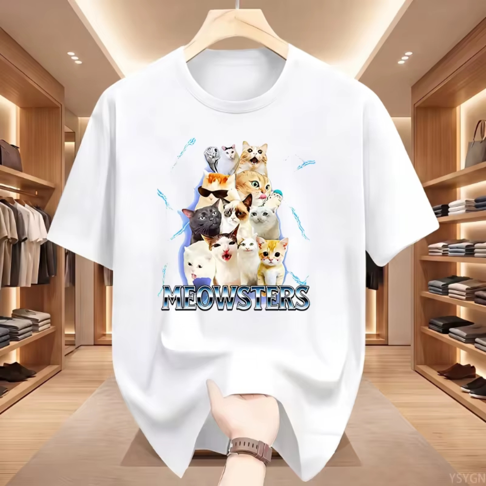 Funny Meow Cat Fashion Oversiz - Women'S Fashion In The 90S recensione e prezzo
