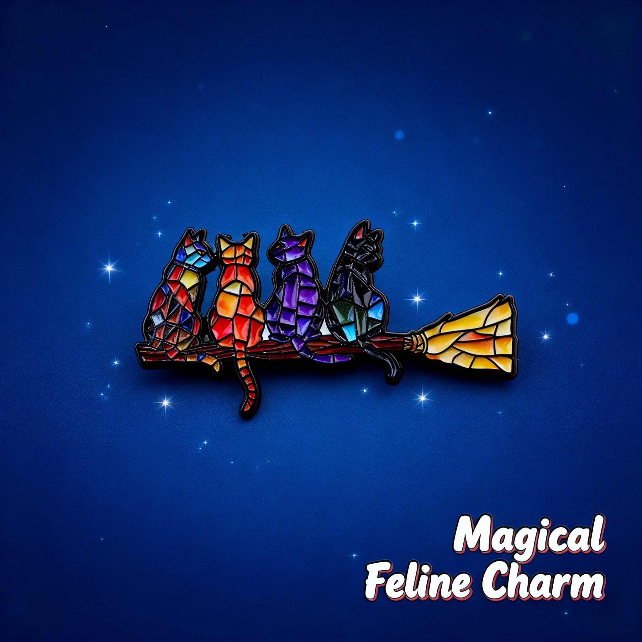 Colorful Cat Enamel Pin Witch  - Women Fashion Japan recensione e prezzo