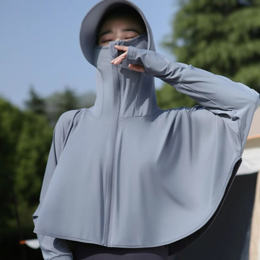 Solid Color Sunscreen Hoodie L - Women'S Fashion Visor recensione e prezzo