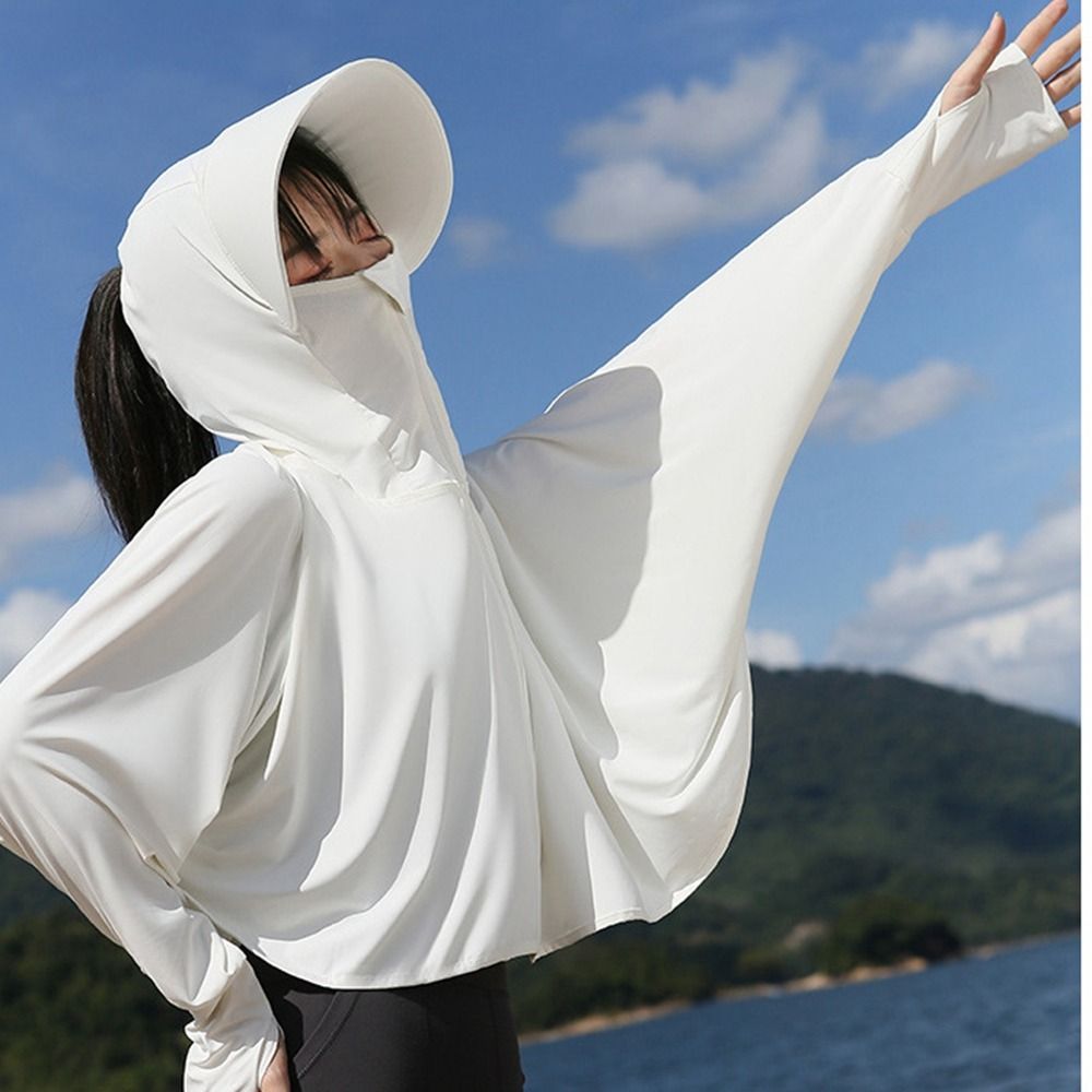 Solid Color Sunscreen Hoodie L - Women'S Fashion Visor recensione e prezzo