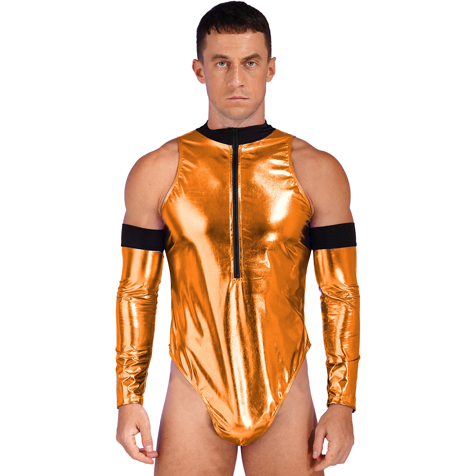 Men Patent Leather Alien Costu - Sleeveless Jumpsuit recensione e prezzo
