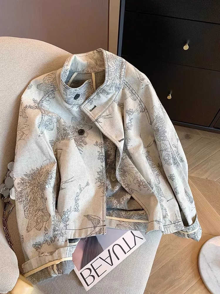 Women Light Grey Print Denim J - Women'S Fashion In The 90S recensione e prezzo