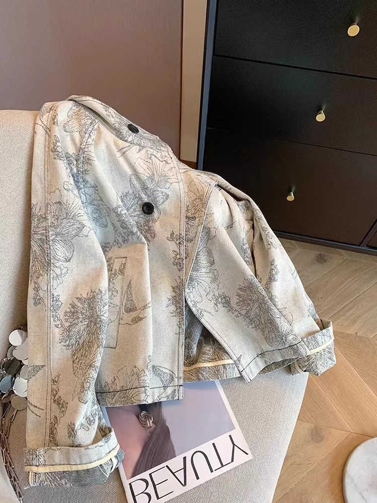 Women Light Grey Print Denim J - Women'S Fashion In The 90S recensione e prezzo