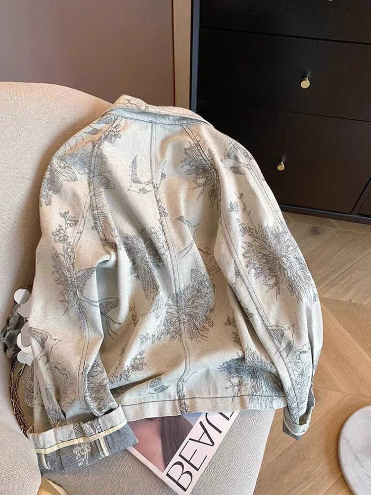 Women Light Grey Print Denim J - Women'S Fashion In The 90S recensione e prezzo