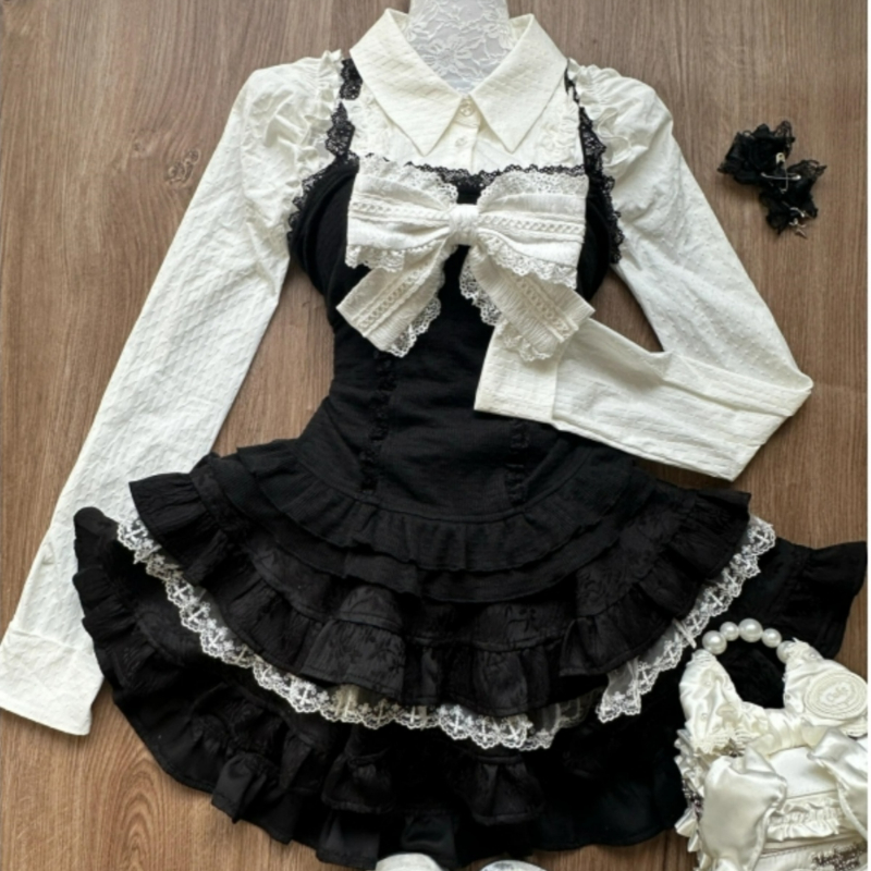 Y2k Aesthetic Lolita Style 3 P - Women Fashion Japan recensione e prezzo