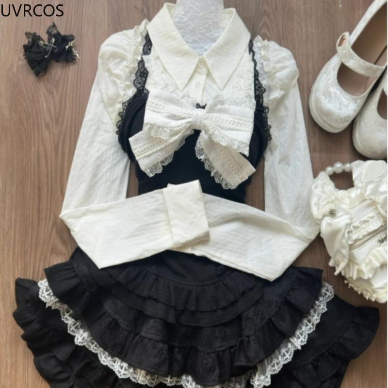 Y2k Aesthetic Lolita Style 3 P - Women Fashion Japan recensione e prezzo