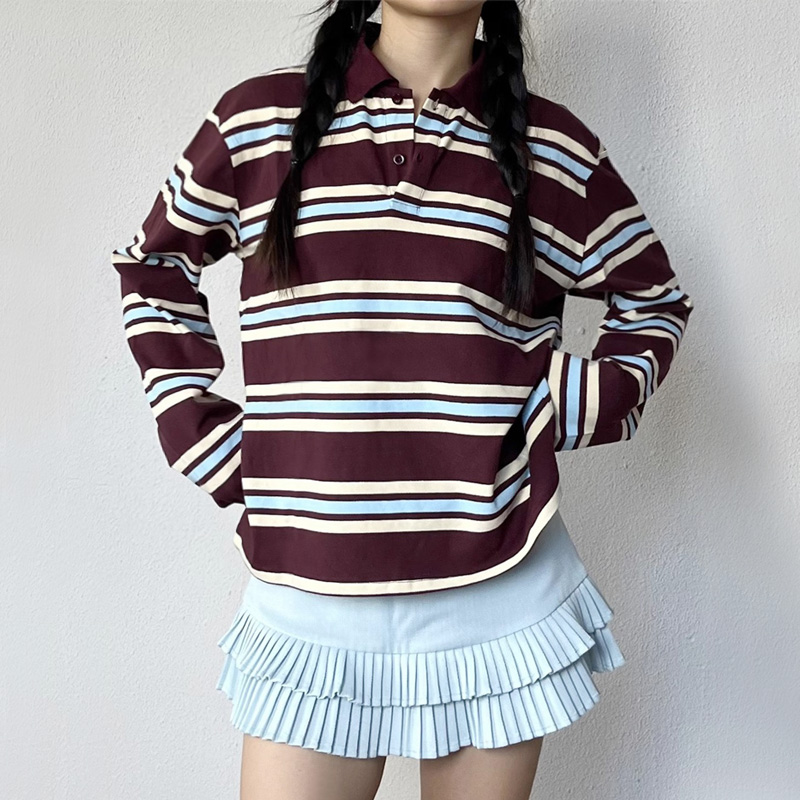 Women's Striped Relaxed Rugby  - Women'S Fashion Rugby Top recensione e prezzo