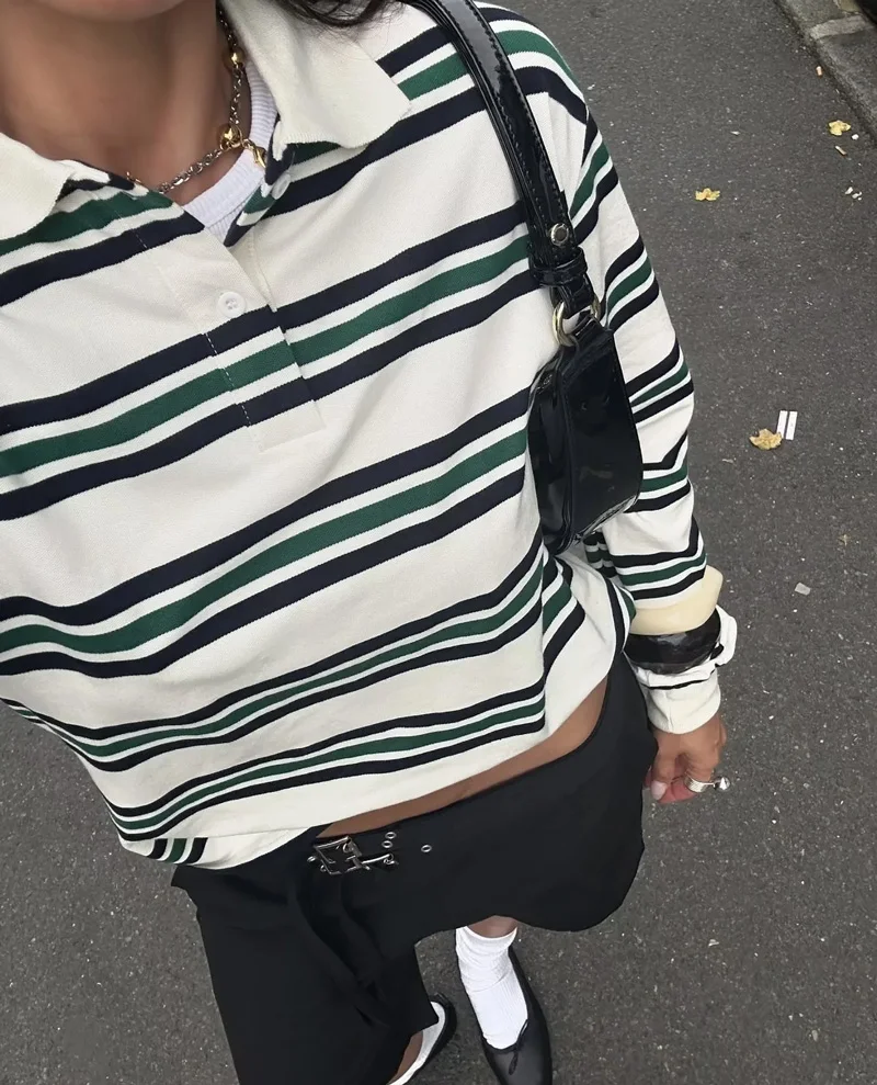 Women's Striped Relaxed Rugby  - Women'S Fashion Rugby Top recensione e prezzo