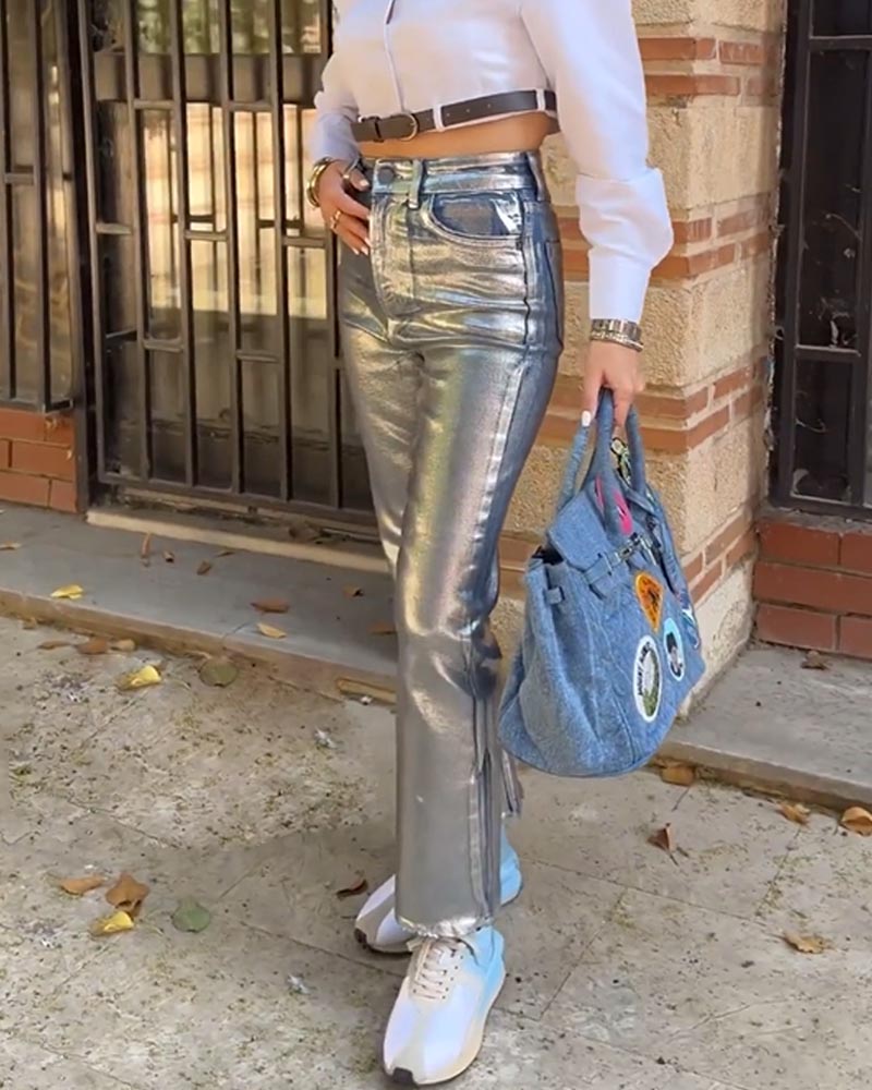 High Waist Gilded Coated Loose - Women'S Fashion Gilded Age recensione e prezzo
