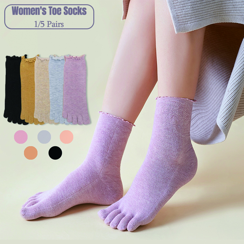 1/5 Pairs Cotton Women Five Fi - Women Fashion Japan recensione e prezzo