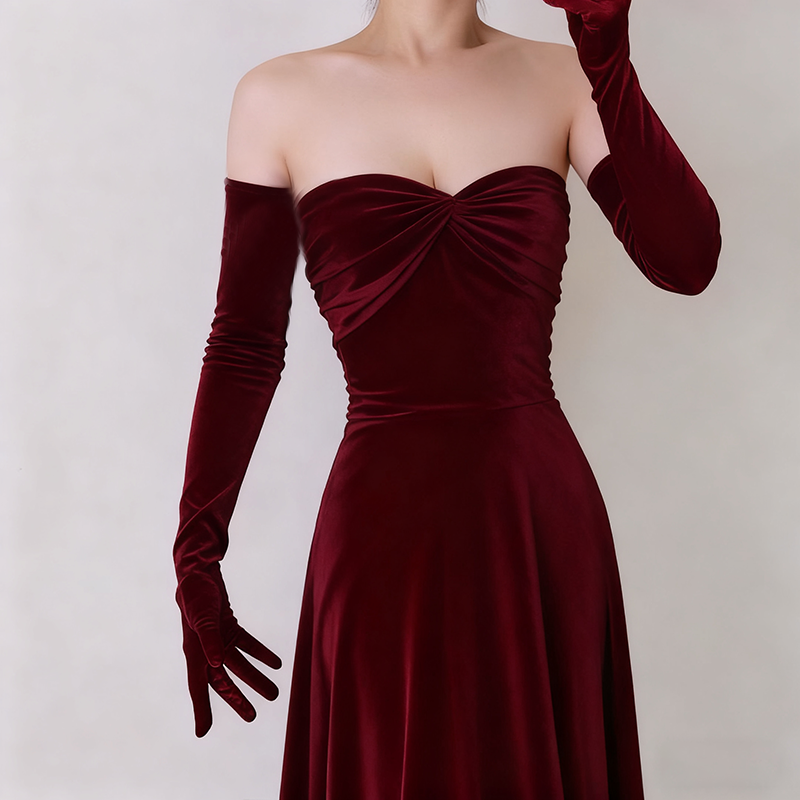 Women 65cm/53cm Velvet Long Gl - Women'S Fashion Of The 1920S recensione e prezzo