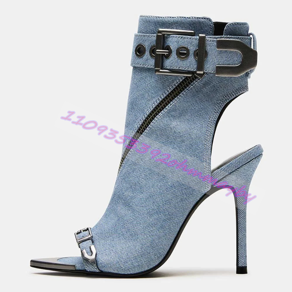 Summer Blue Denim Pointed-Toe  - Women'S Fashion Boots recensione e prezzo