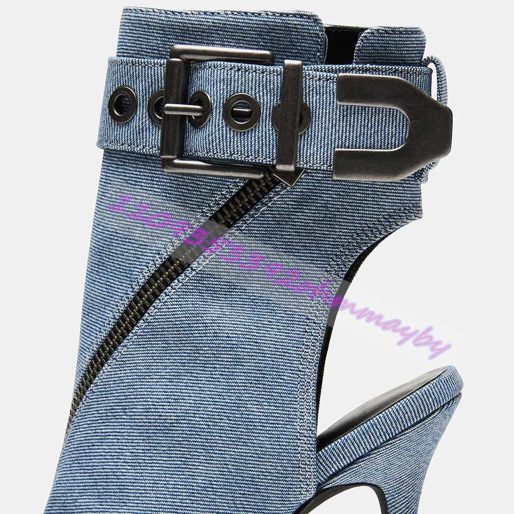 Summer Blue Denim Pointed-Toe  - Women'S Fashion Boots recensione e prezzo