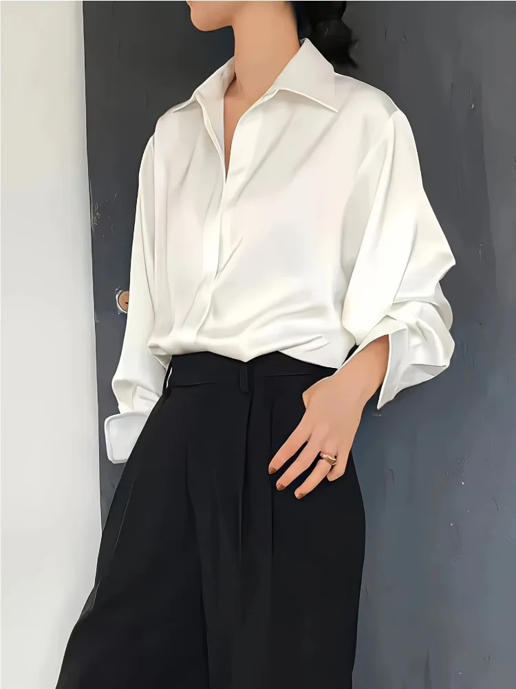 Plus Size Casual Women Silk Sh - Women'S Fashion Essentials recensione e prezzo
