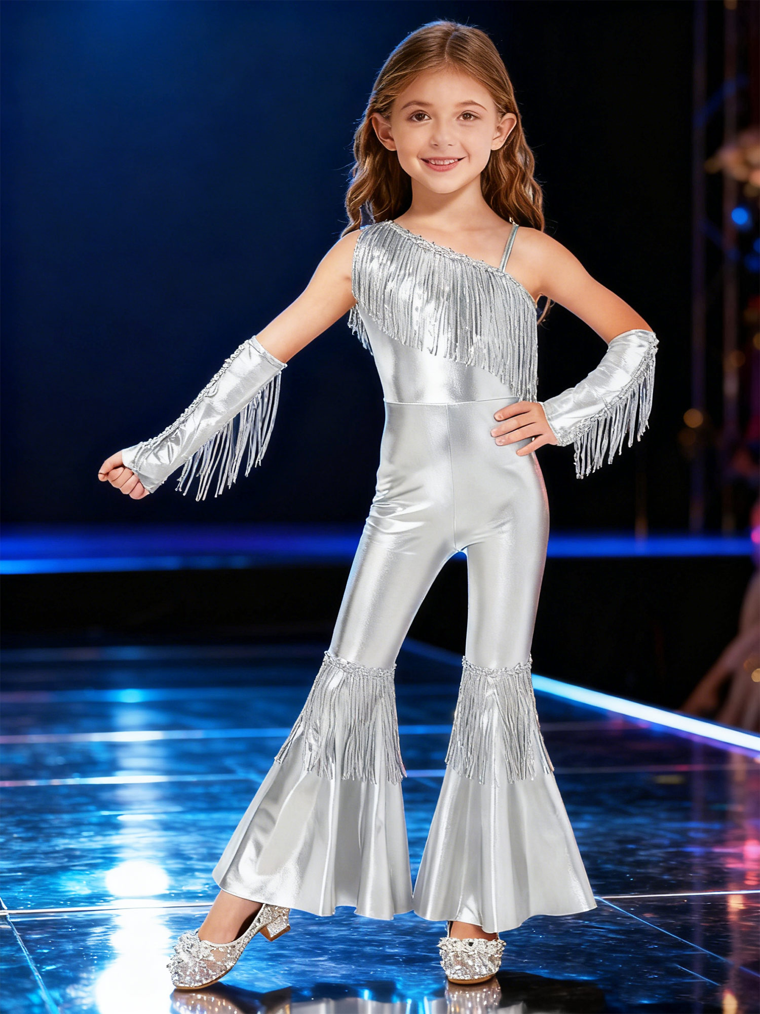 Girls Street Jazz Dance Costum - Sleeveless Jumpsuit recensione e prezzo