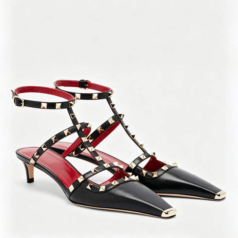 2026 Women's Rivet Low Heel Sq - Women Fashion Show recensione e prezzo