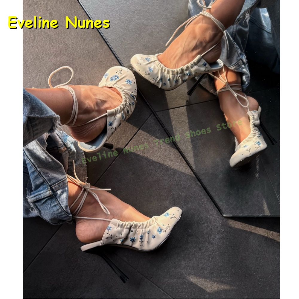 Cream White Floral Print Mary  - Women'S Fashion Boots recensione e prezzo