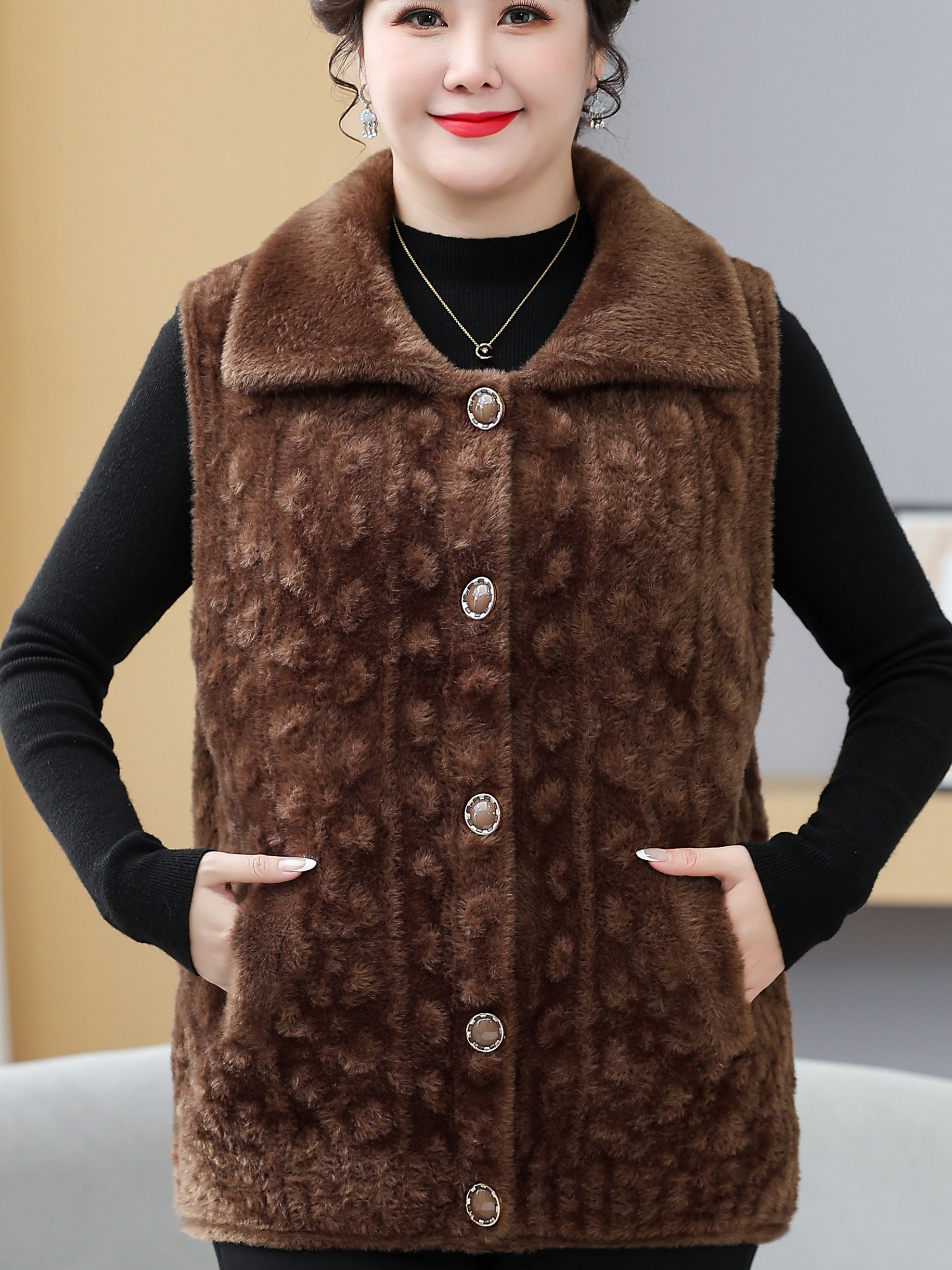 Thickened Woolen Coat for Midd - Women Fashion Over 60 recensione e prezzo