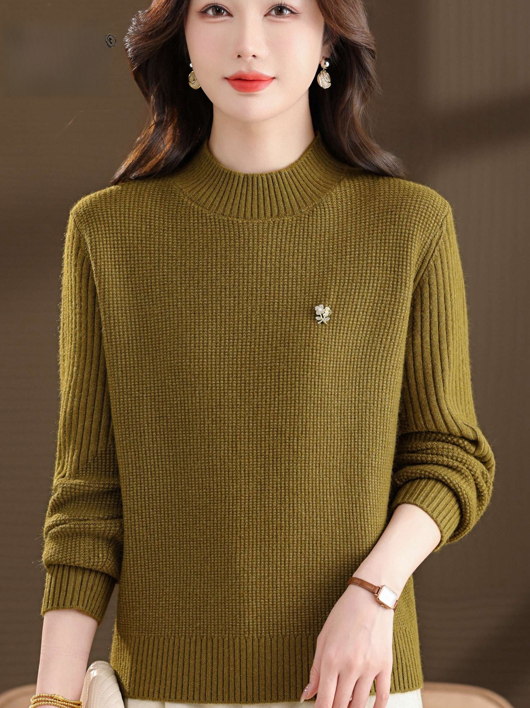 Warm Knitted Base Layer Shirt  - Women Fashion Over 60 recensione e prezzo