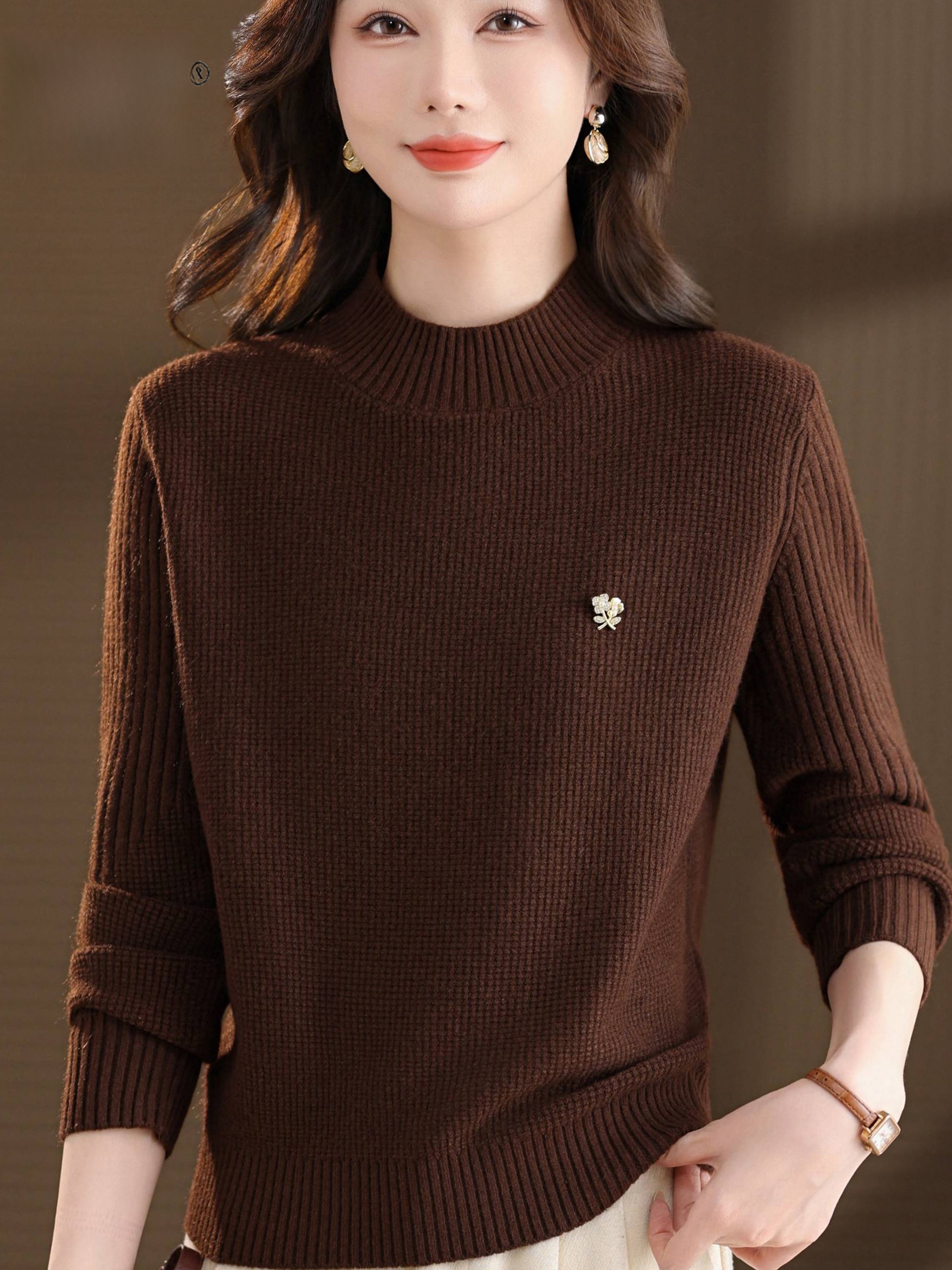 Warm Knitted Base Layer Shirt  - Women Fashion Over 60 recensione e prezzo