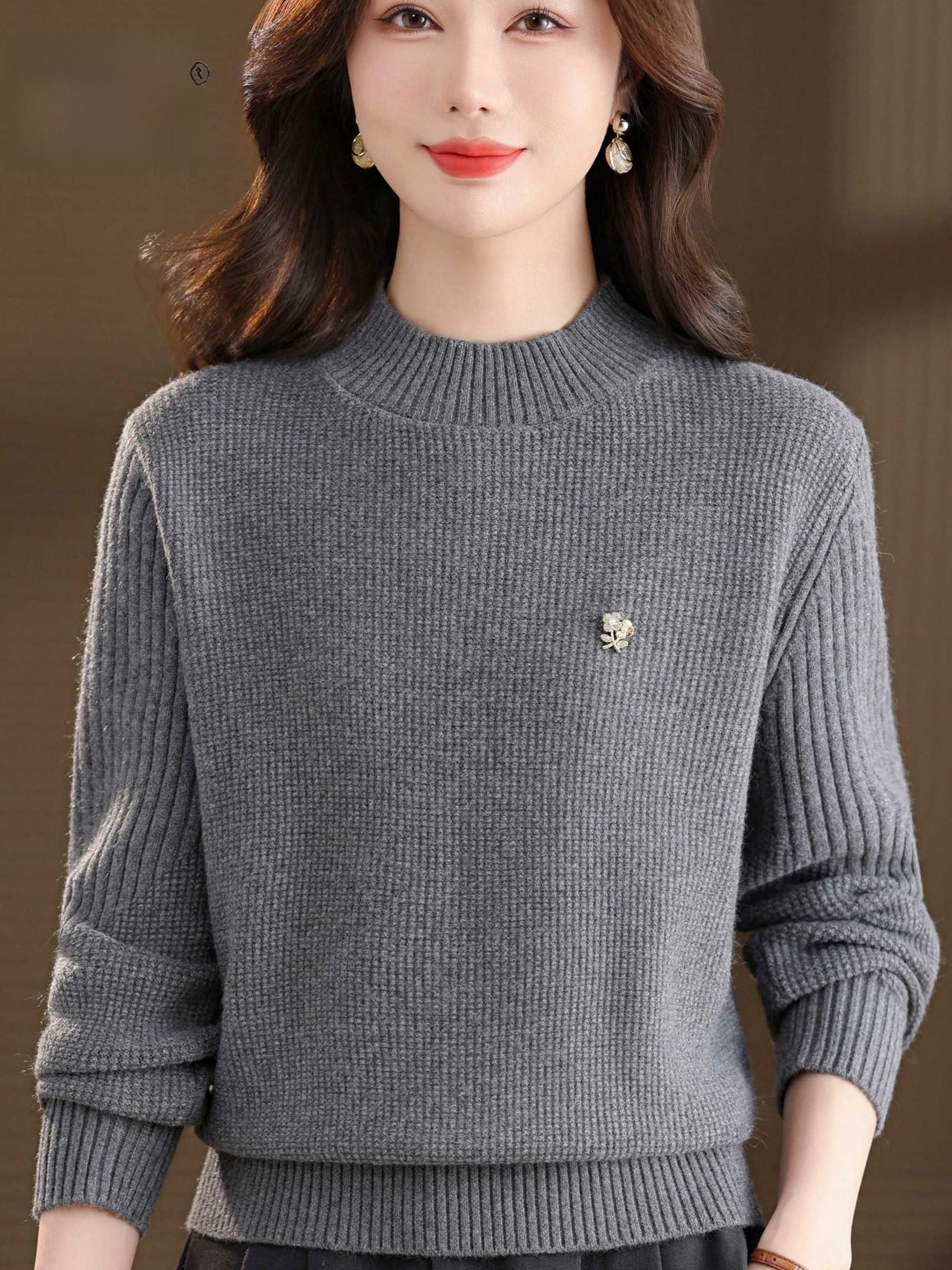 Warm Knitted Base Layer Shirt  - Women Fashion Over 60 recensione e prezzo