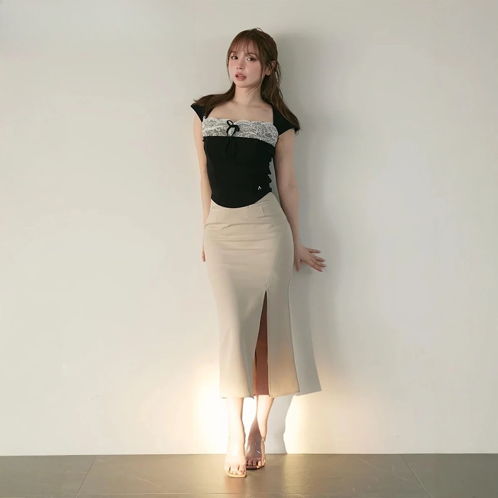 Japanese Style Lace Patchwork  - Women Fashion Japan recensione e prezzo