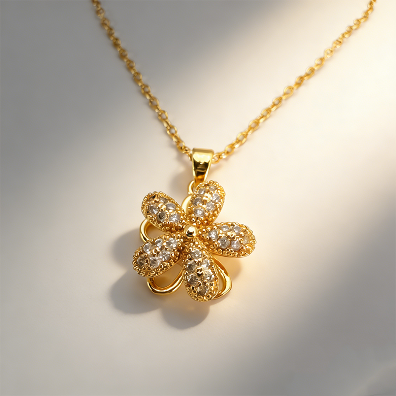 Flower Gilding Necklace Pendan - Women'S Fashion Gilded Age recensione e prezzo