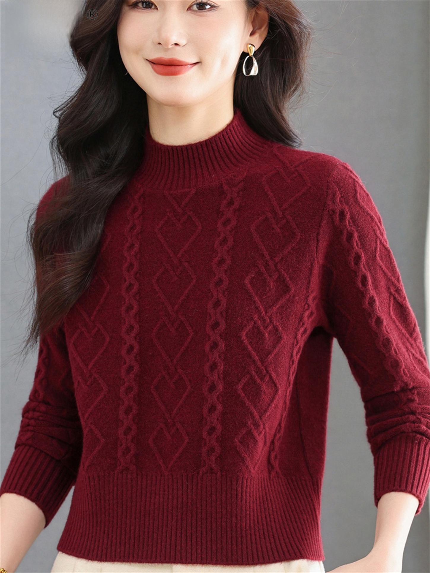 Fashionable Knitted Woolen Swe - Women Fashion Over 60 recensione e prezzo