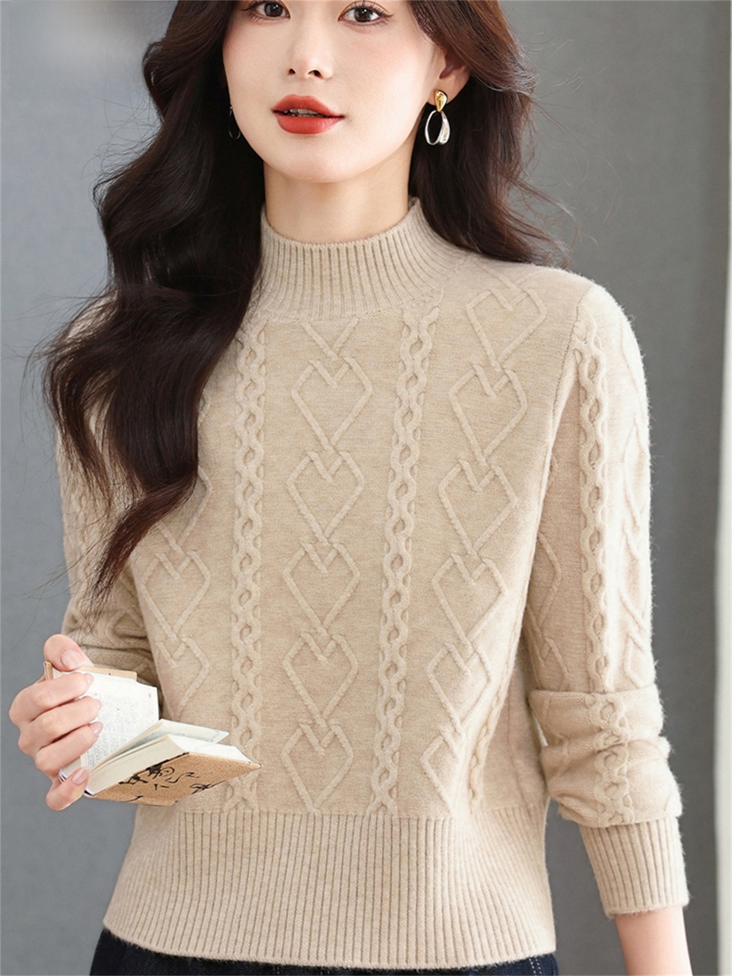 Fashionable Knitted Woolen Swe - Women Fashion Over 60 recensione e prezzo