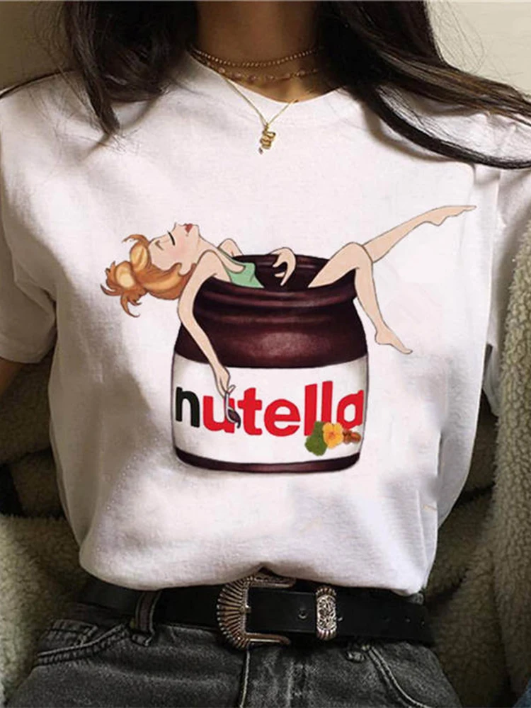 New Nutella Print T Shirt Wome - Women'S Fashion In The 90S recensione e prezzo