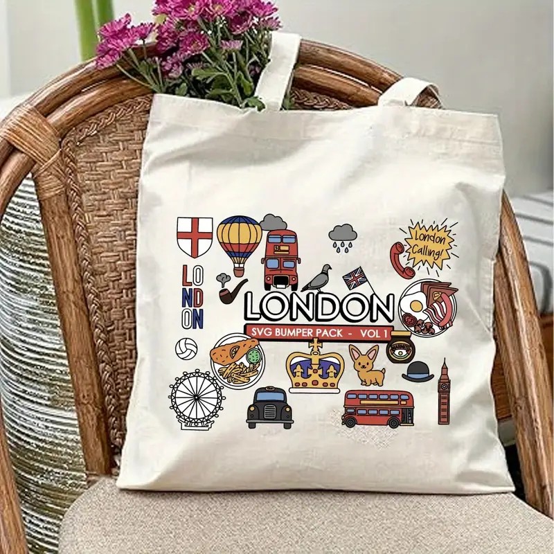 London UK Graphic Canvas Tote  - Women Fashion Uk recensione e prezzo