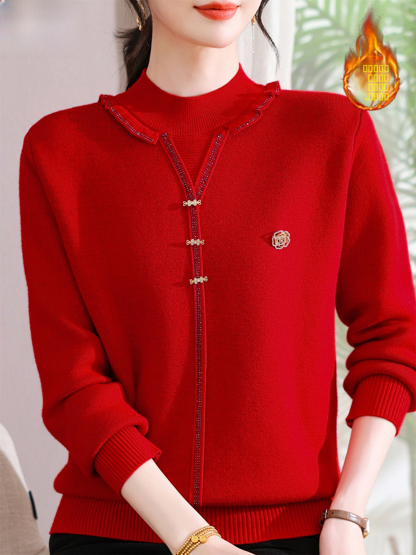 Thickened Fleece Knitted Sweat - Women Fashion Over 60 recensione e prezzo
