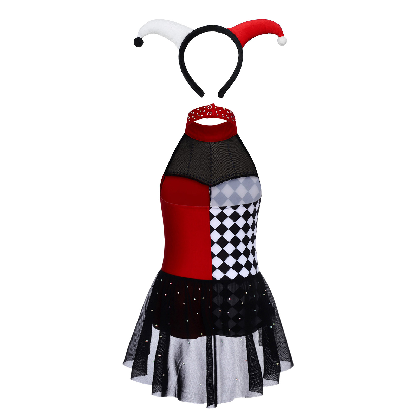 Kids Girls Clown Costume Hallo - Sleeveless Jumpsuit recensione e prezzo