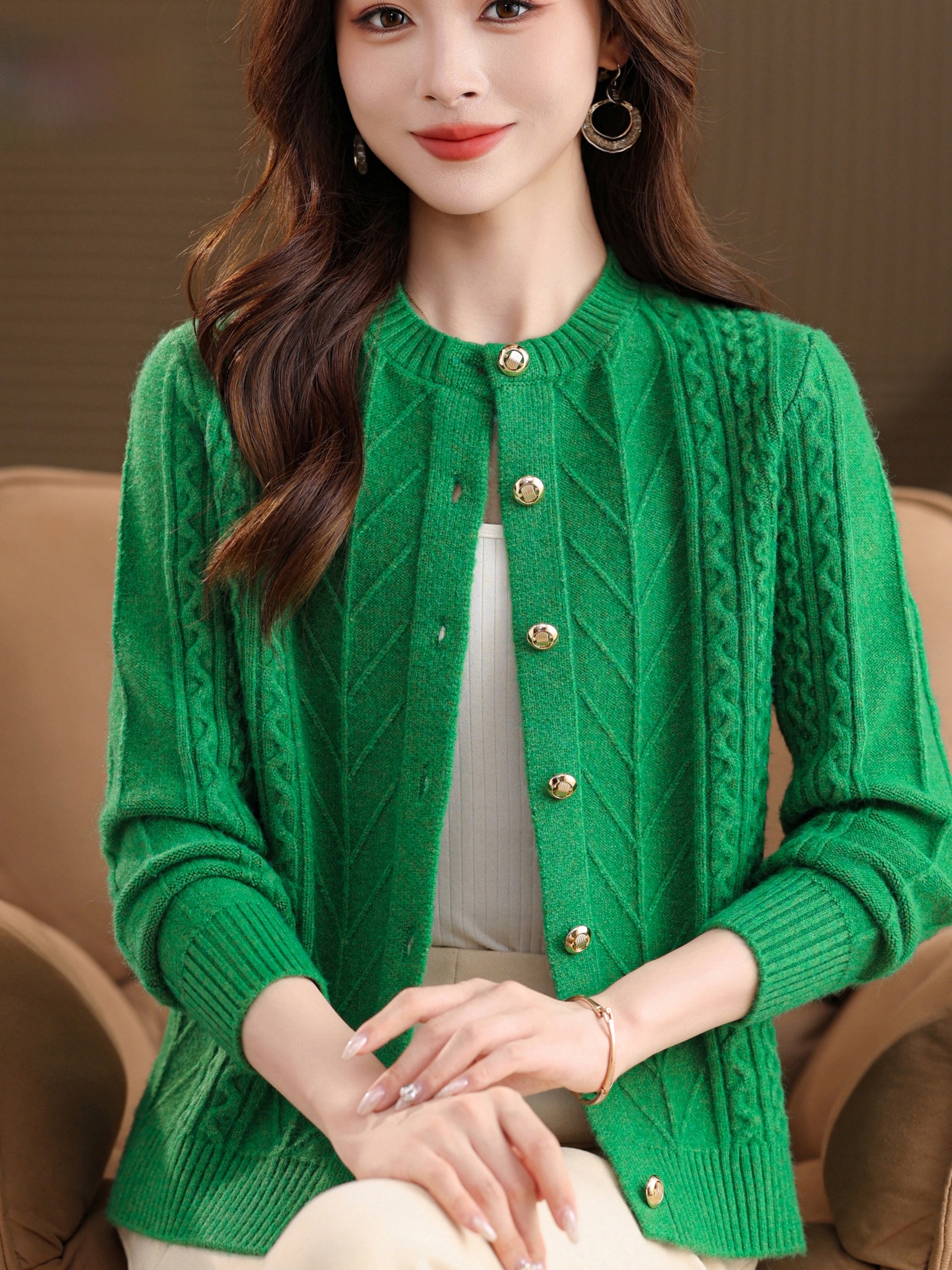 Thickened Knitted round Neck O - Women Fashion Over 60 recensione e prezzo