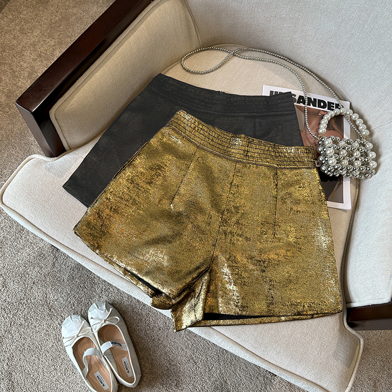 Gilding Fabric Loose Shorts Wo - Women'S Fashion Gilded Age recensione e prezzo