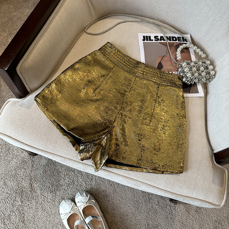 Gilding Fabric Loose Shorts Wo - Women'S Fashion Gilded Age recensione e prezzo