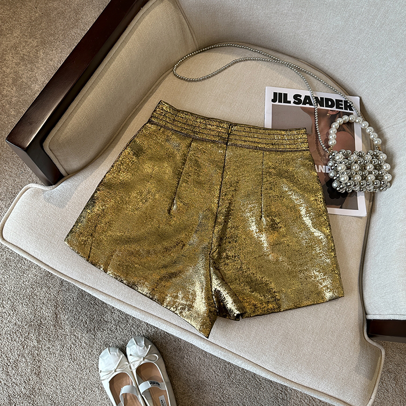 Gilding Fabric Loose Shorts Wo - Women'S Fashion Gilded Age recensione e prezzo