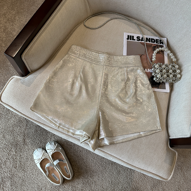 Gilding Fabric Loose Shorts Wo - Women'S Fashion Gilded Age recensione e prezzo